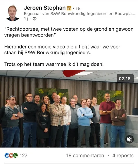 Bericht van Jeroen Stephan: "Rechtdoorzee, met twee voeten op de grond en gewoon vragen beantwoorden."